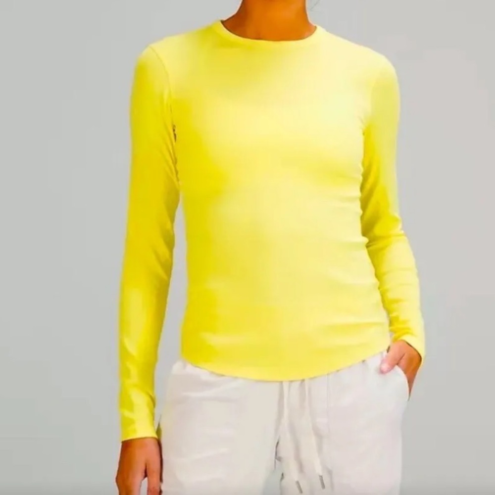 Lululemon hold tight long sleeve in yellow